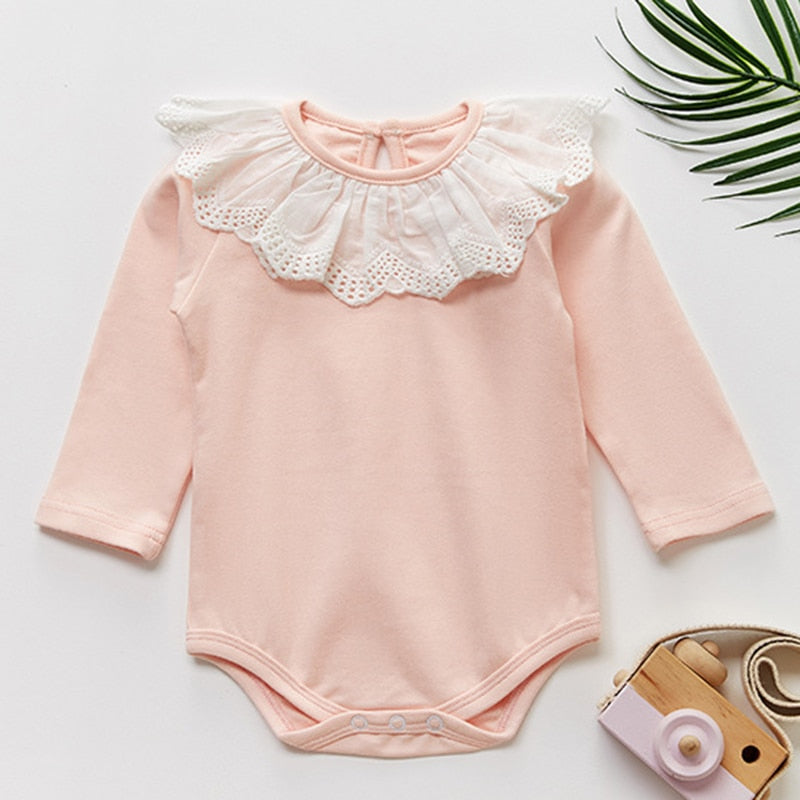 Baby Girl Romper Long Sleeve Clothes For Girls Lace Newborn Baby Rompers For Girls Jumpsuit 100% Cotton Baby Boys Romper