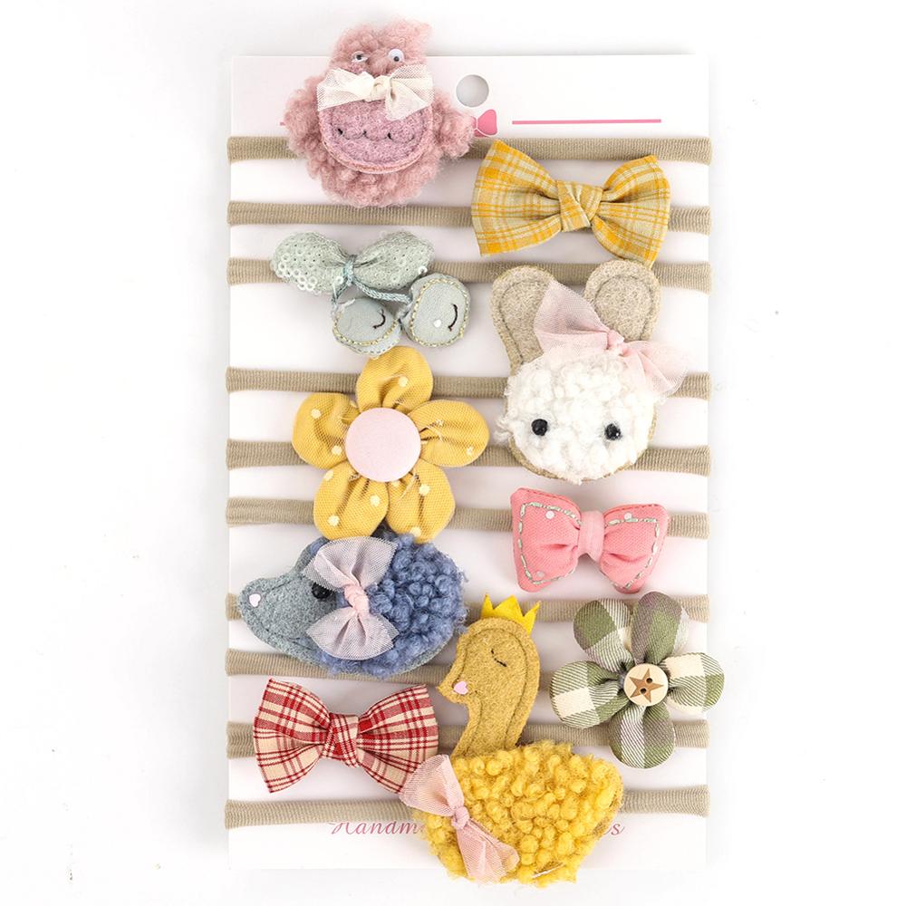 10Pc Big Bow Baby Headband