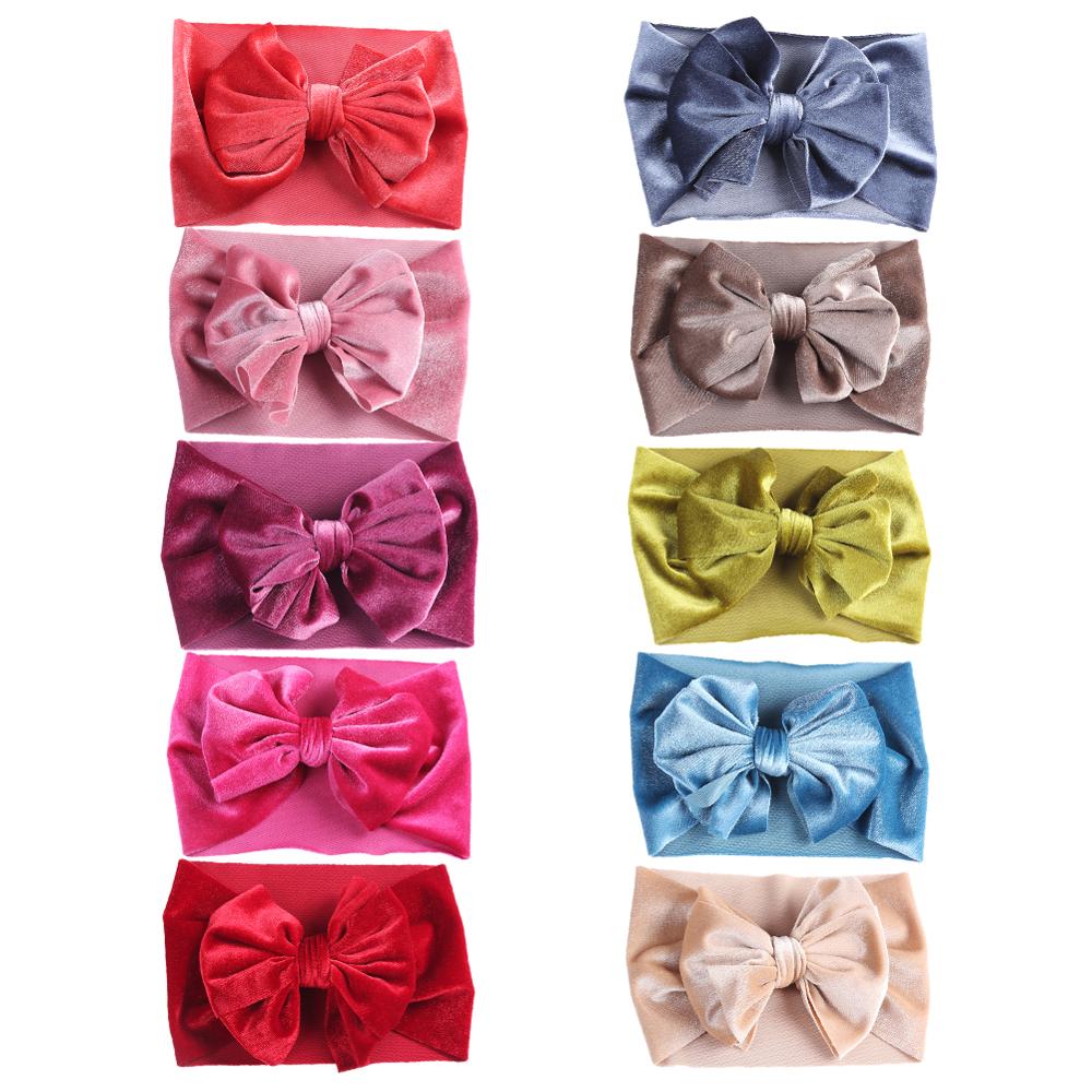 10Pc Big Bow Baby Headband