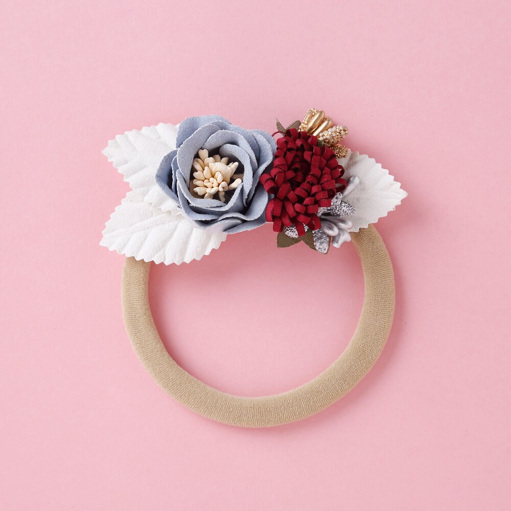 Fashion Pearl Flower Headband For Girls Newborn Baby Elastic Princess Hair bands Child Kids Fresh Style Cute Headwear Gifts