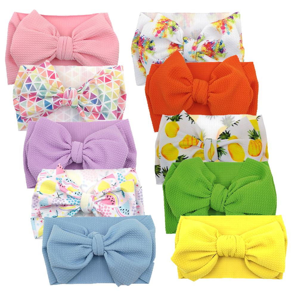 10Pc Big Bow Baby Headband