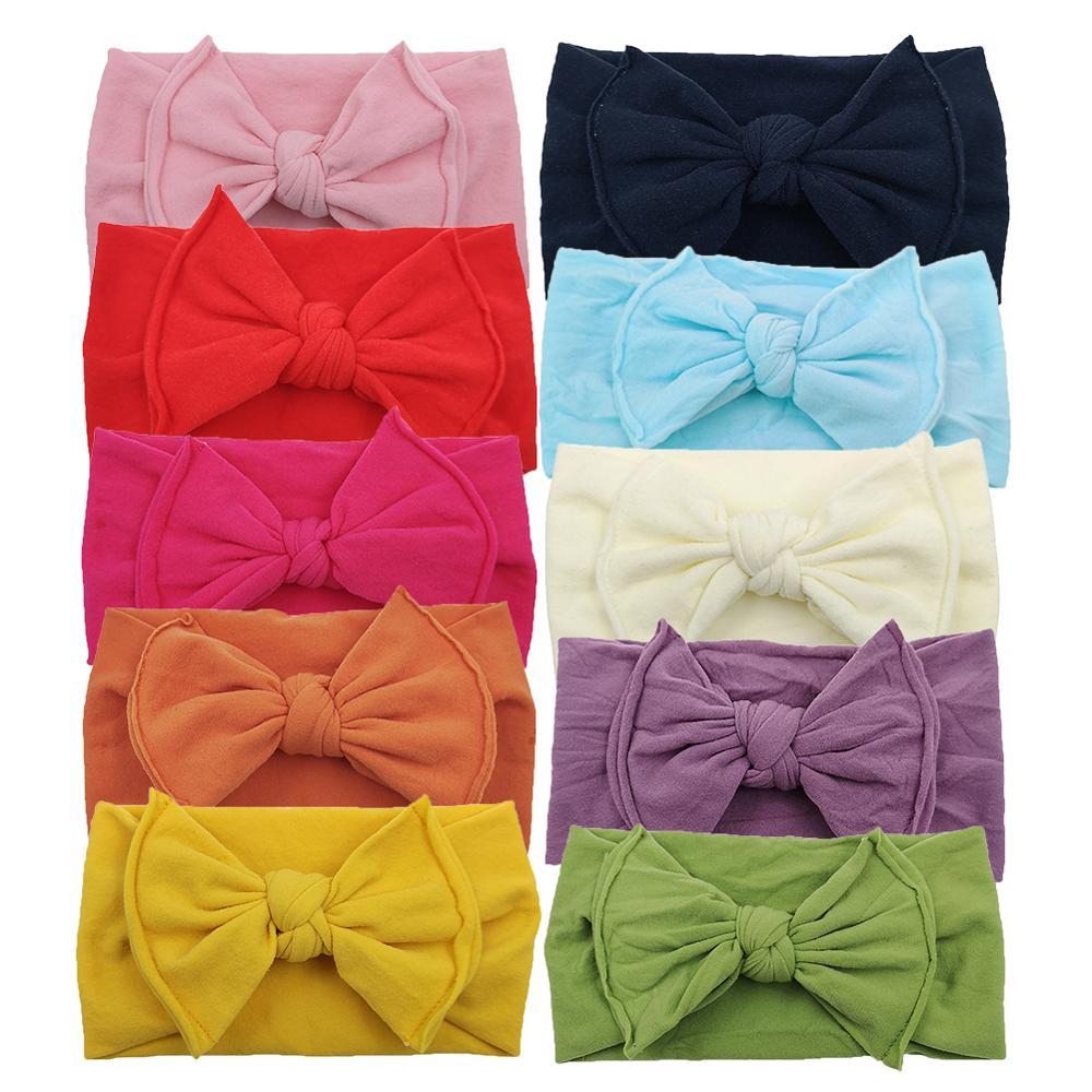 10Pc Big Bow Baby Headband