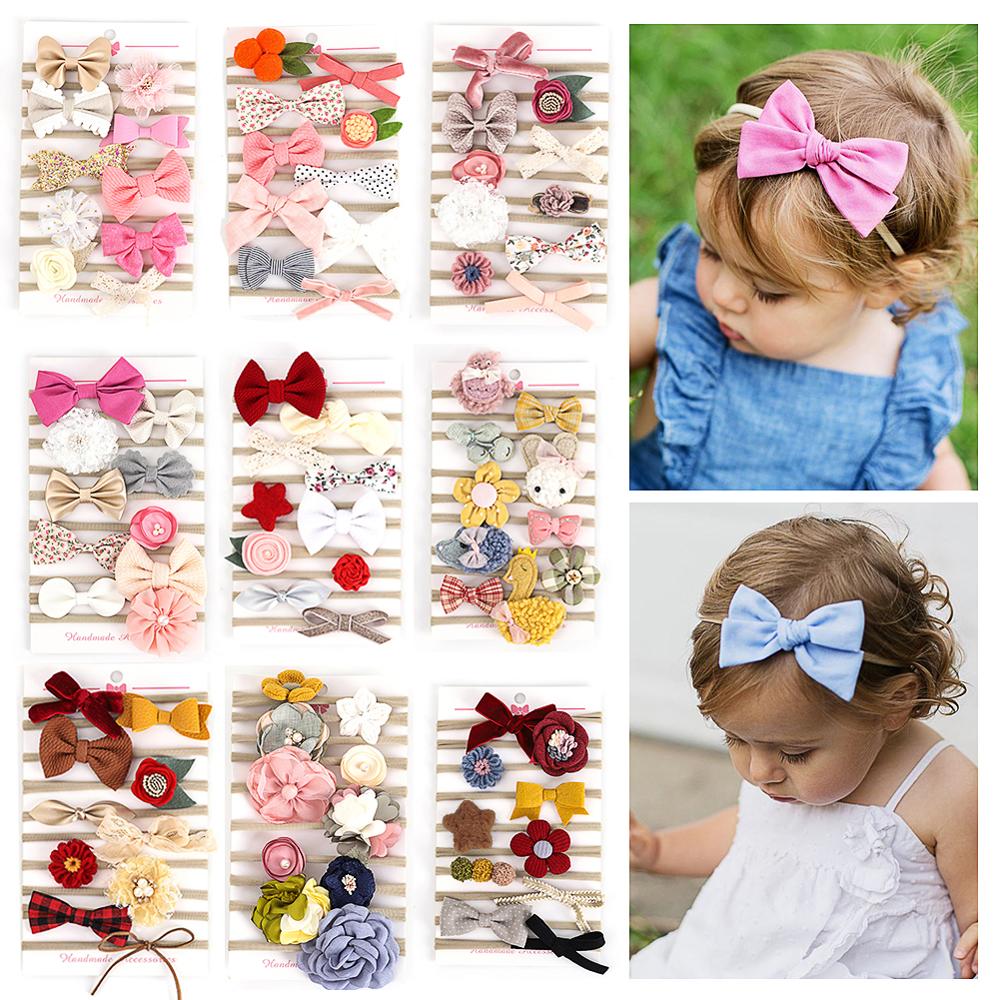 10Pc Big Bow Baby Headband