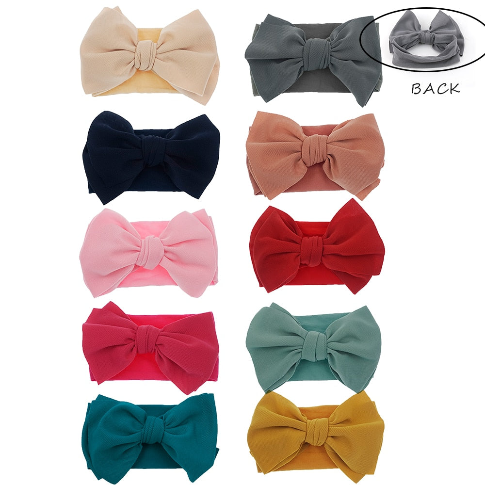 10Pc Big Bow Baby Headband