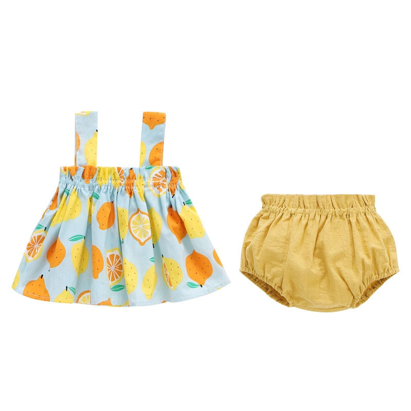 2Pcs Set Cotton Mini Dress + PP Shorts