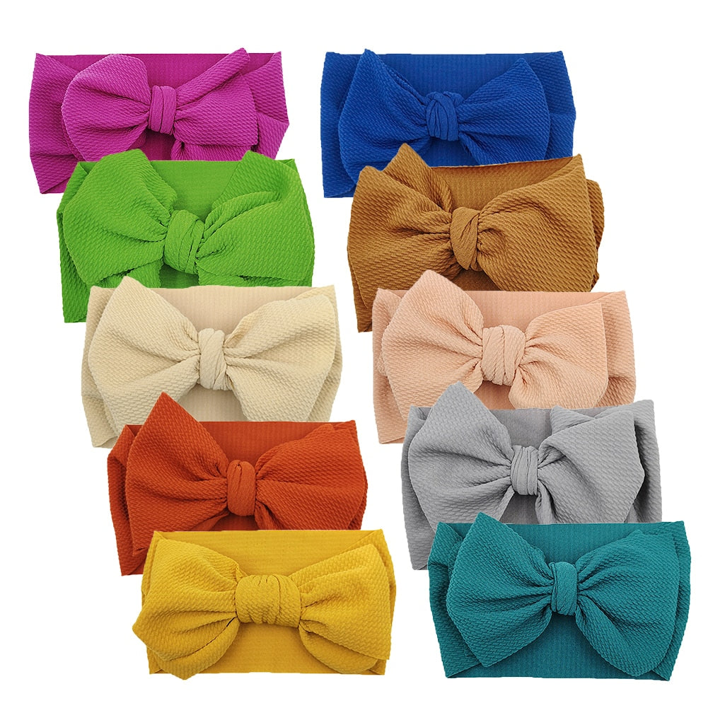 10Pc Big Bow Baby Headband