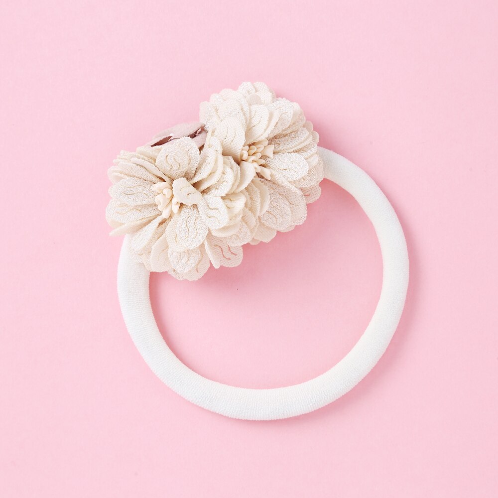 Fashion Pearl Flower Headband For Girls Newborn Baby Elastic Princess Hair bands Child Kids Fresh Style Cute Headwear Gifts