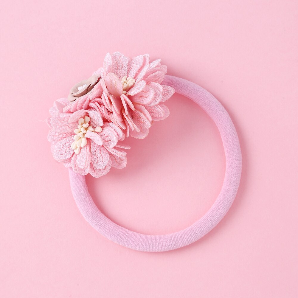 Fashion Pearl Flower Headband For Girls Newborn Baby Elastic Princess Hair bands Child Kids Fresh Style Cute Headwear Gifts