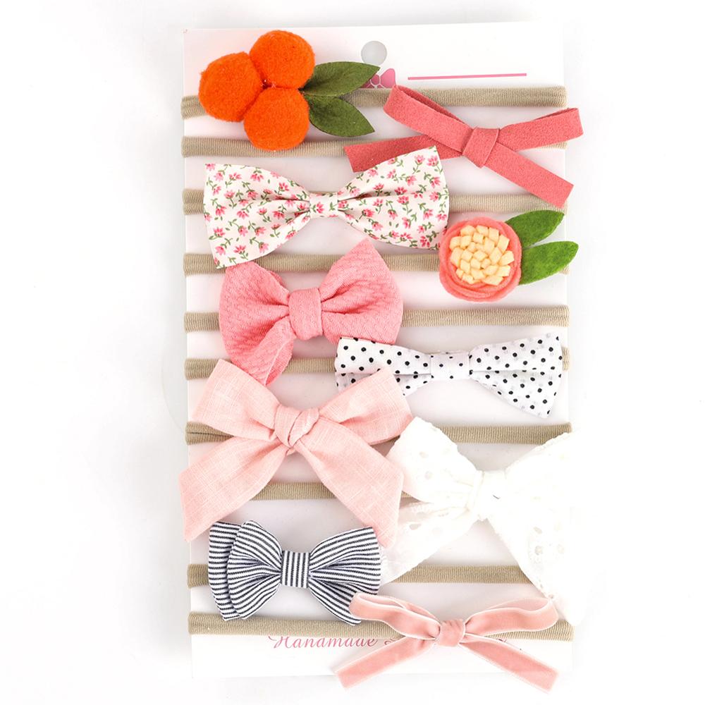 10Pc Big Bow Baby Headband