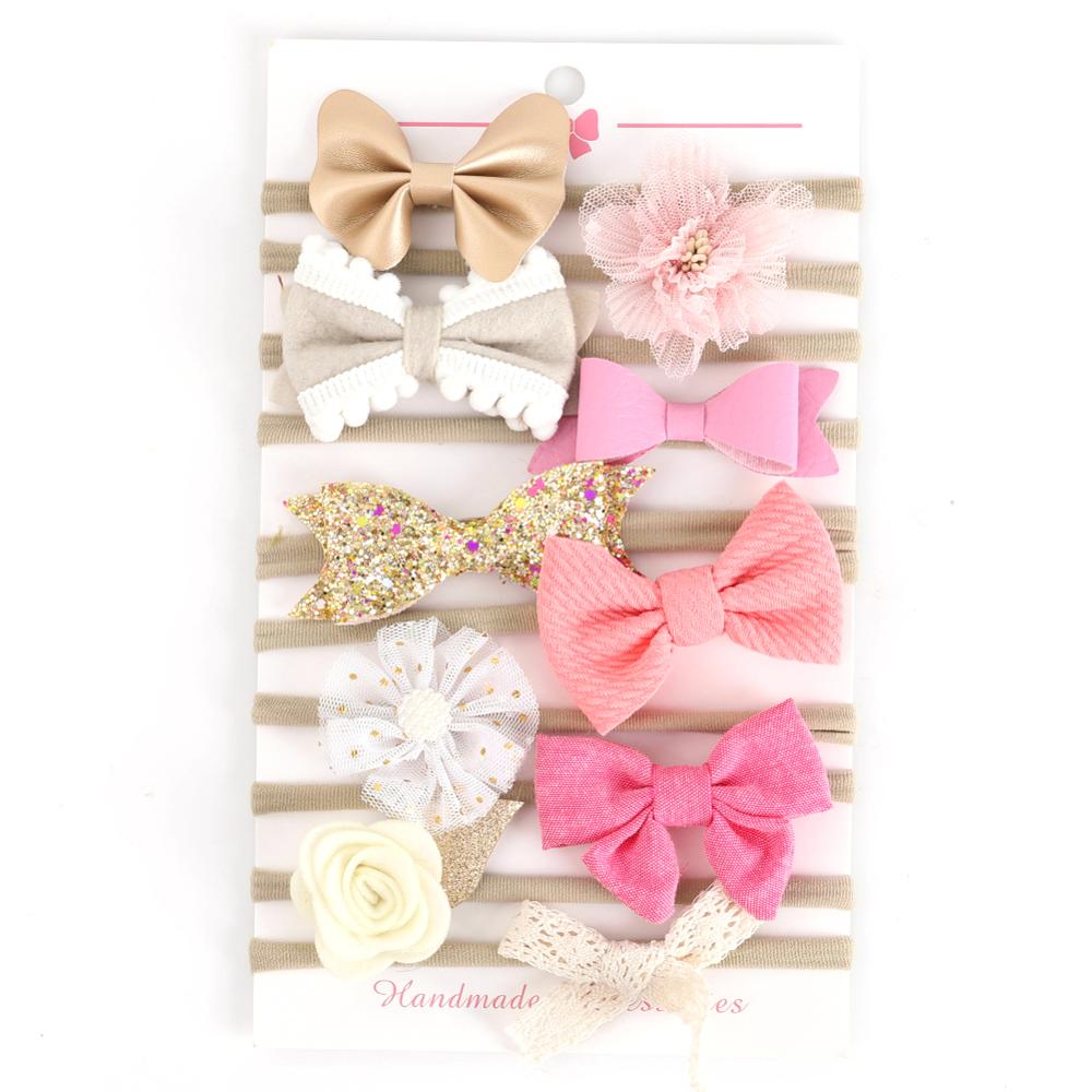 10Pc Big Bow Baby Headband