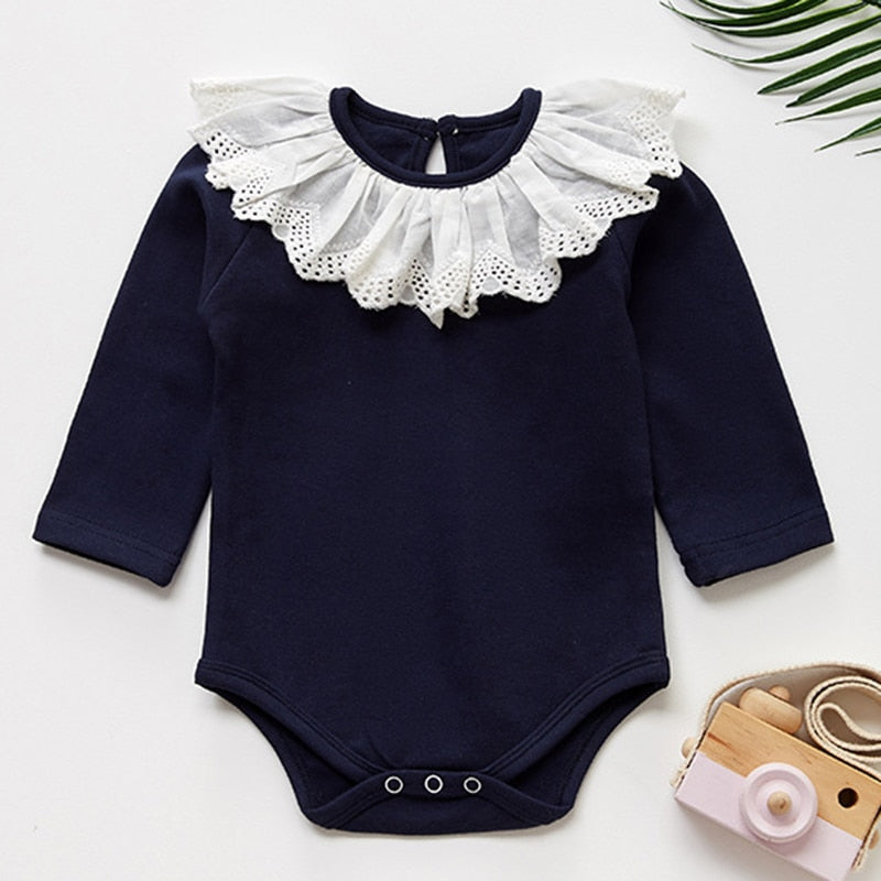 Baby Girl Romper Long Sleeve Clothes For Girls Lace Newborn Baby Rompers For Girls Jumpsuit 100% Cotton Baby Boys Romper