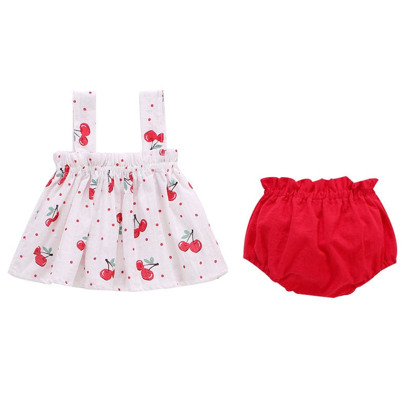 2Pcs Set Cotton Mini Dress + PP Shorts