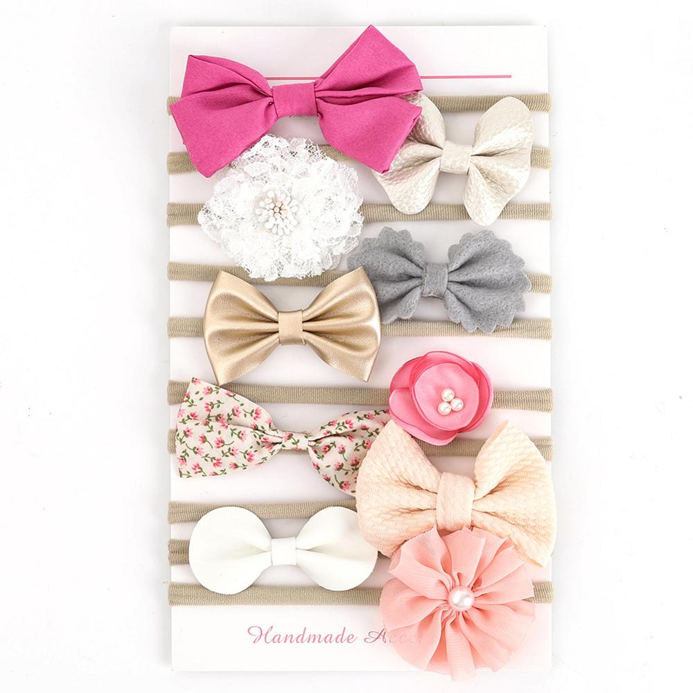 10Pc Big Bow Baby Headband