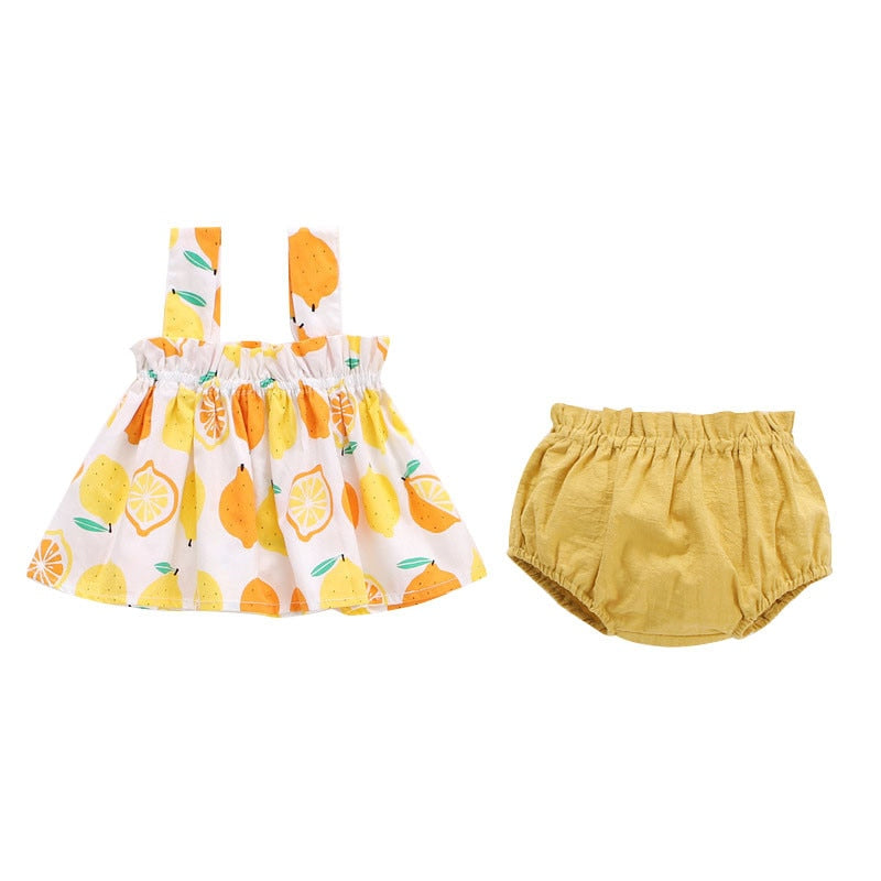 2Pcs Set Cotton Mini Dress + PP Shorts