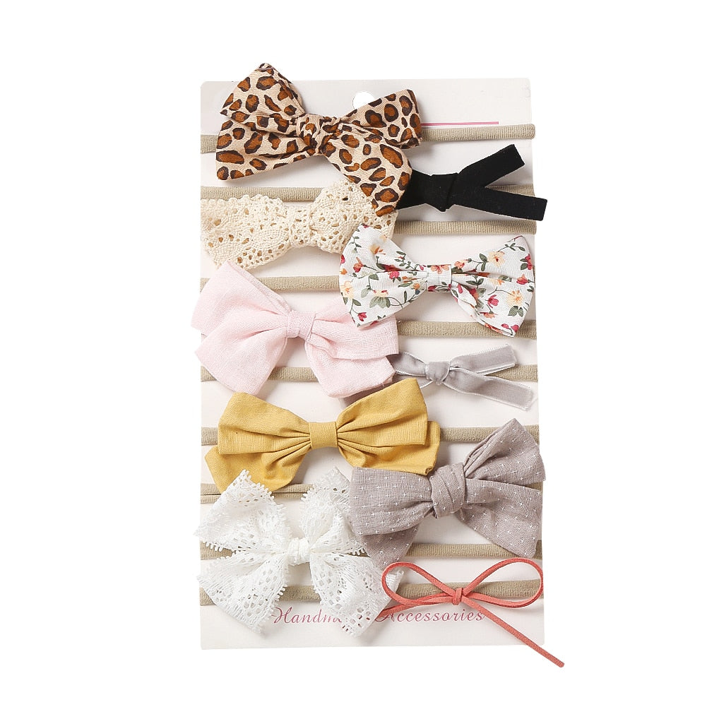 10Pc Big Bow Baby Headband