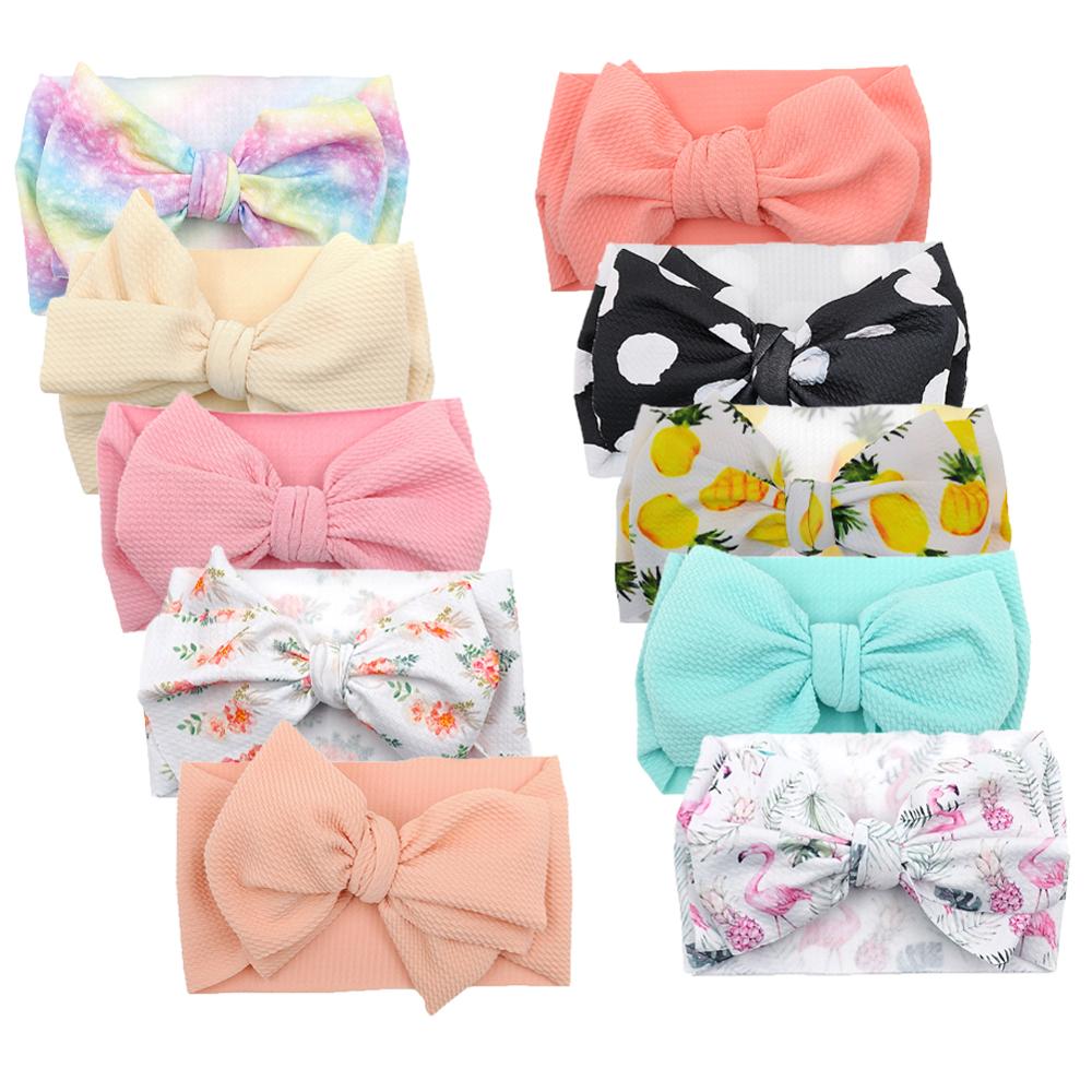 10Pc Big Bow Baby Headband