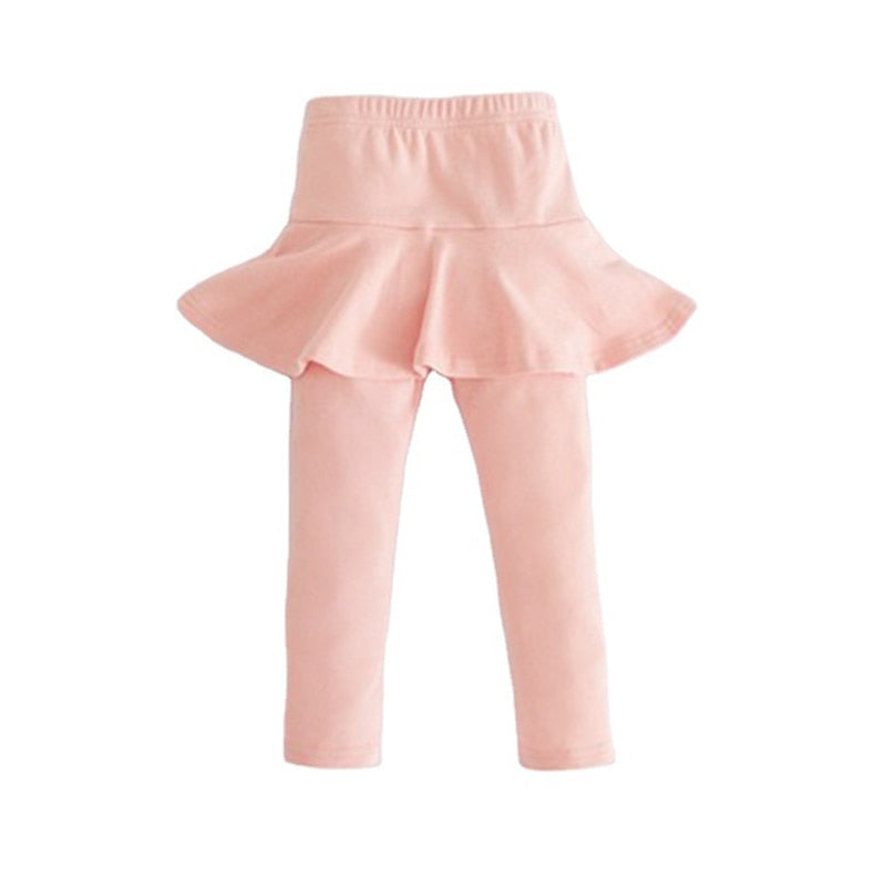 Solid Color Girls Pants Kids Leggings 2-10Y Children Clothing Autumn Cotton Leggings Warm Baby Girl Skirt-pants High Quality