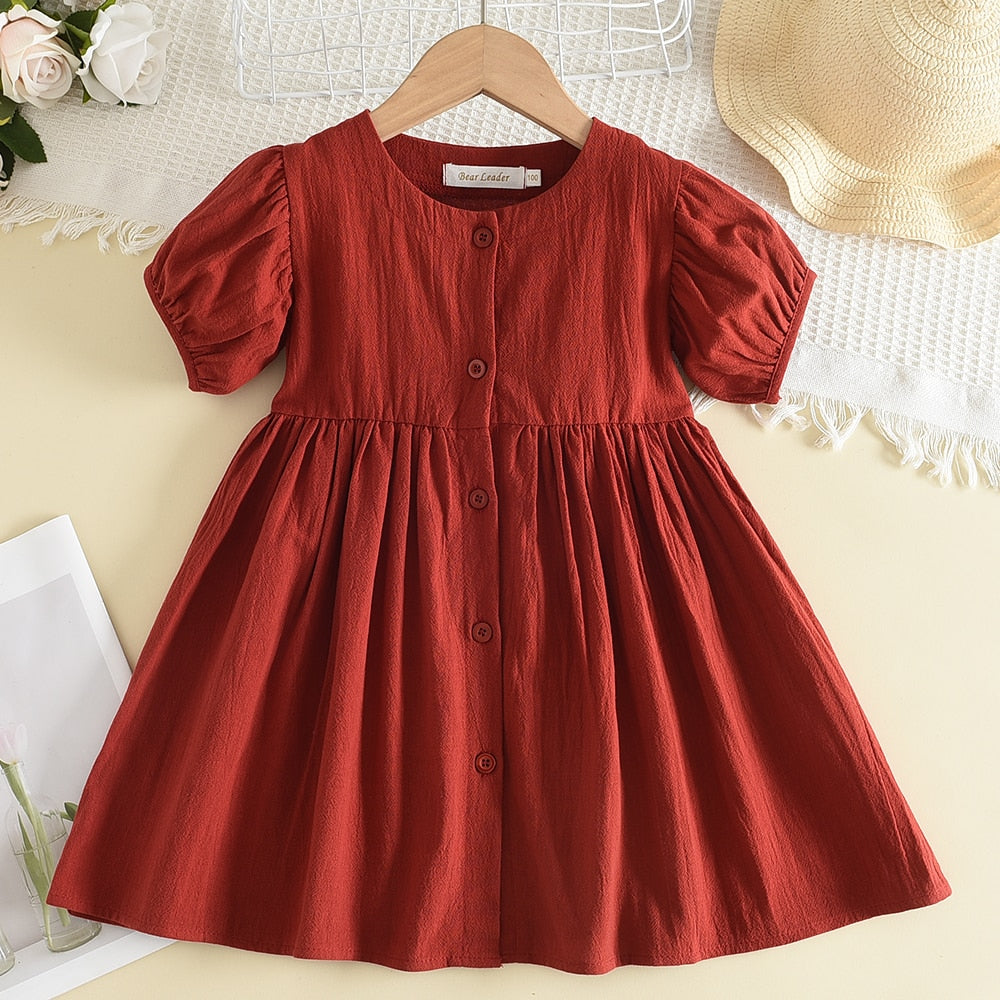 Bear Leader Girl Casual Dress 2023 New Fashion Princess Dresses Girls Sweet Costumes Cute Outfits Baby Girls Vestidos for 3 7Y