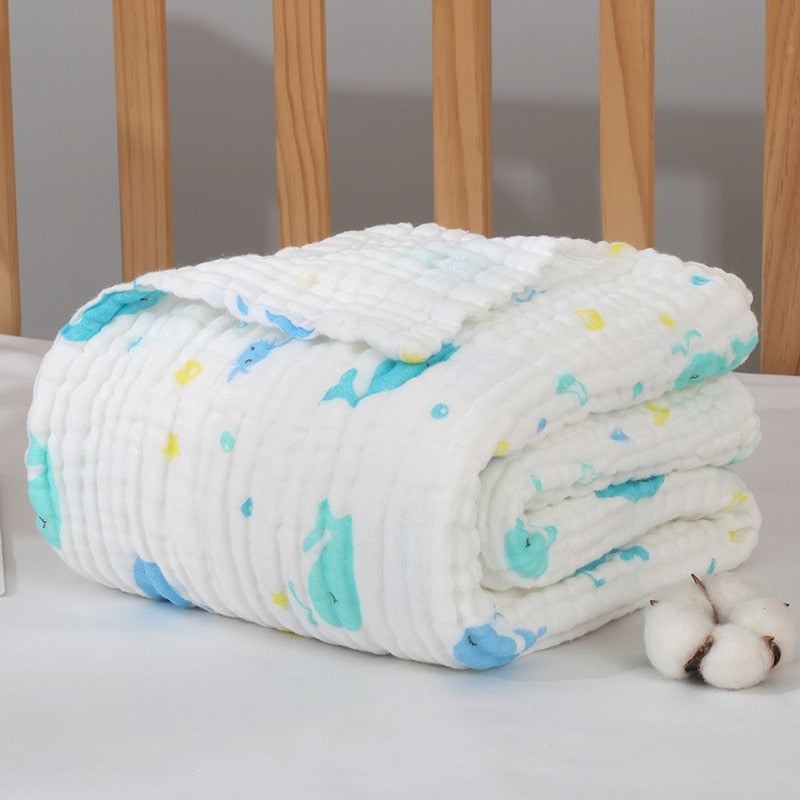 6 Layers Gauze Cotton Swaddle Blanket Baby Blankets Newbron Muslin Swaddle Bedding Newborn Quilt