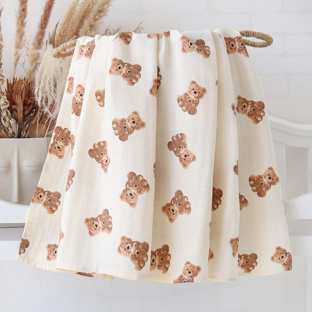 Baby Blankets Newborn Bedding Baby Swaddle Baby Muslin Blanket Baby Blanket Infant Wrap 30%Cotton + 70%Bamboo