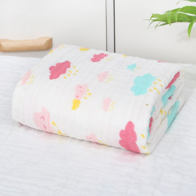 6 Layers Gauze Cotton Swaddle Blanket Baby Blankets Newbron Muslin Swaddle Bedding Newborn Quilt