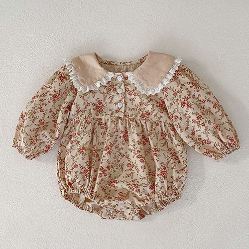 Baby Girl Romper Long Sleeve Clothes For Girls Lace Newborn Baby Rompers For Girls Jumpsuit 100% Cotton Baby Boys Romper