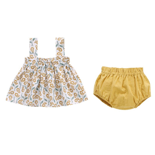 2Pcs Set Cotton Mini Dress + PP Shorts